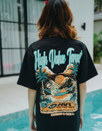 HIGH VALUE TARGET "CHEERS AND CHILL" (BLACK CVC Cotton Unisex T-SHIRT )