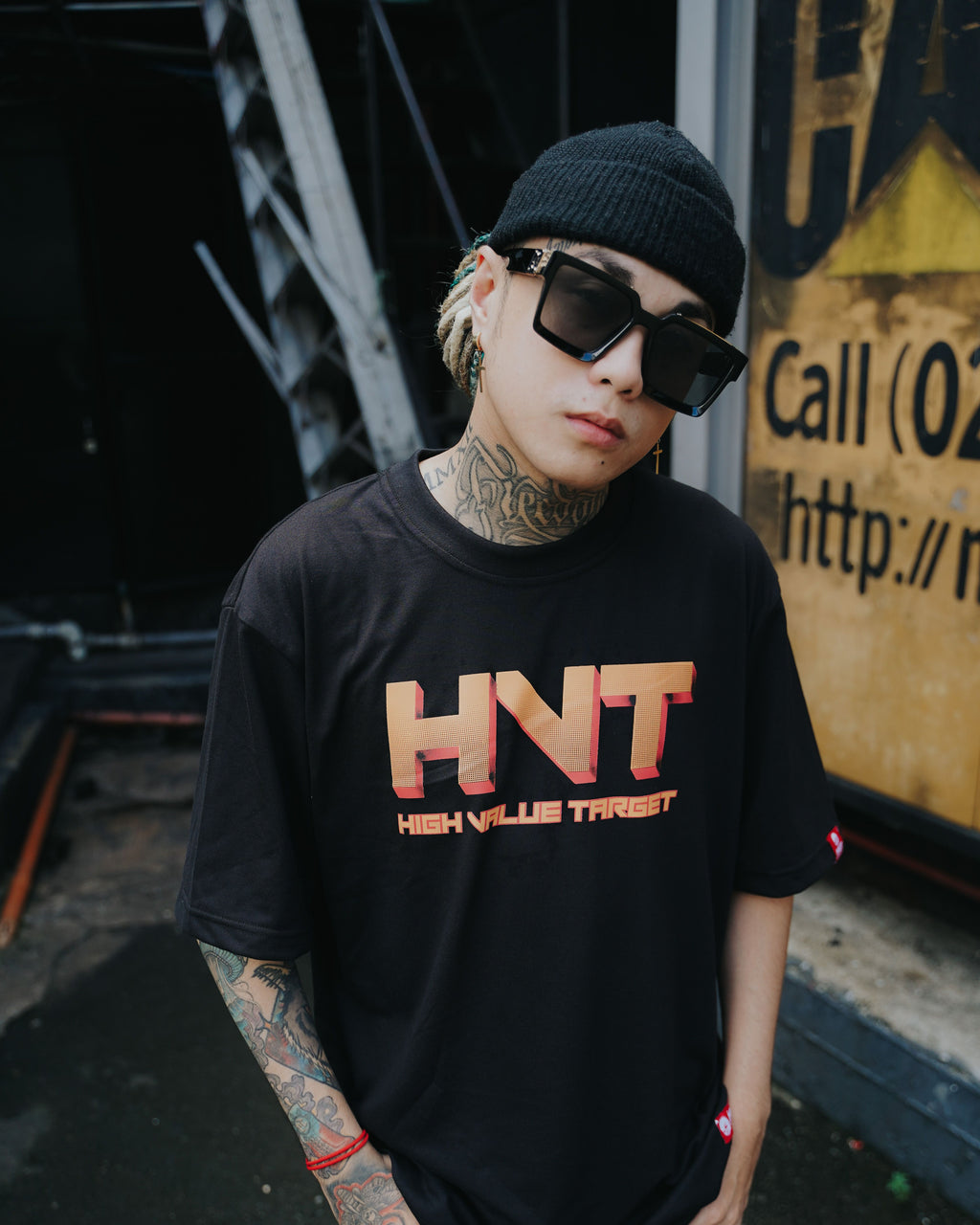 HIGH VALUE TARGET "CHEERS FOR VICTORY " GHOST FIGHTER (BLACK) CVC PURE Cotton T-Shirt - UNISEX