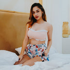 HIGH VALUE TARGET "DOODLE / PUMPKIN " MESH SHORTS - WHITE