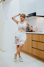 HIGH VALUE TARGET HUSTLE HARD MESH SHORT - WHITE