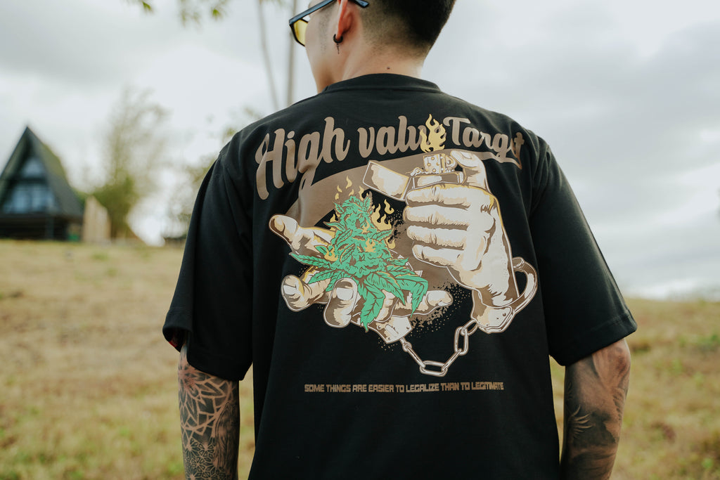 HIGH VALUE TARGET "LEGALIZE" Black CVC Cotton Unisex T-Shirt