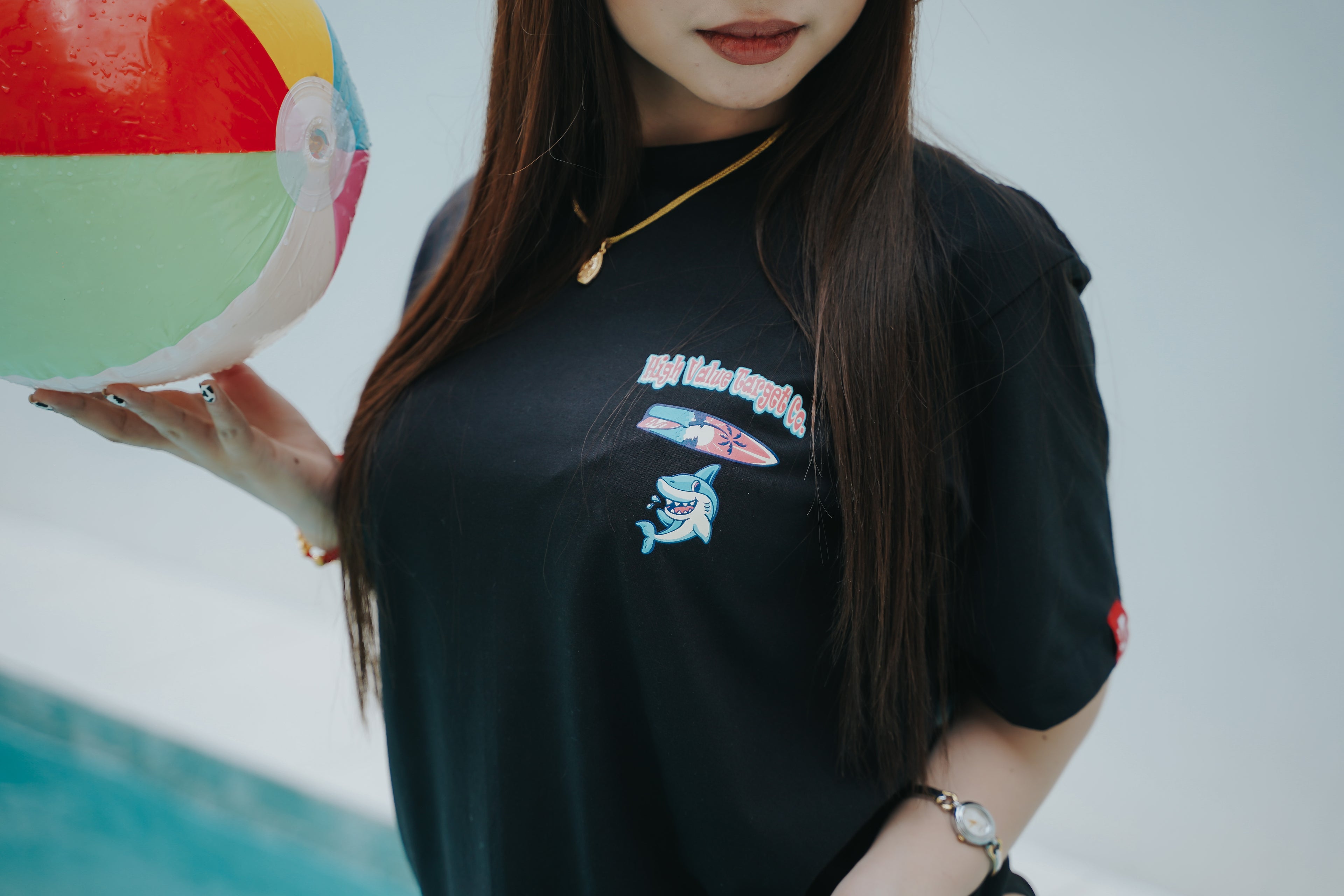 HIGH VALUE TARGET " HVT VACATION MODE ON" BLACK CVC Cotton Unisex T-SHIRT