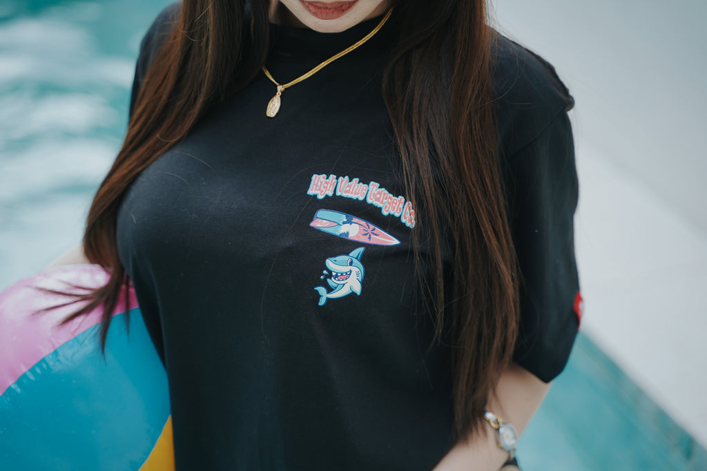 HIGH VALUE TARGET " HVT VACATION MODE ON" BLACK CVC Cotton Unisex T-SHIRT