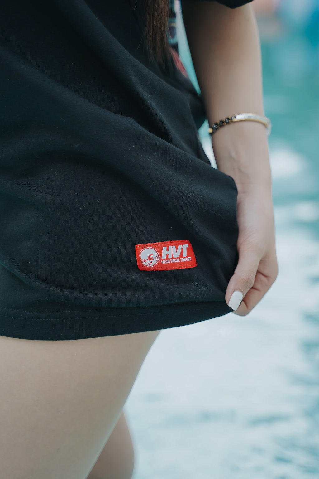 HIGH VALUE TARGET " HVT VACATION MODE ON" BLACK CVC Cotton Unisex T-SHIRT
