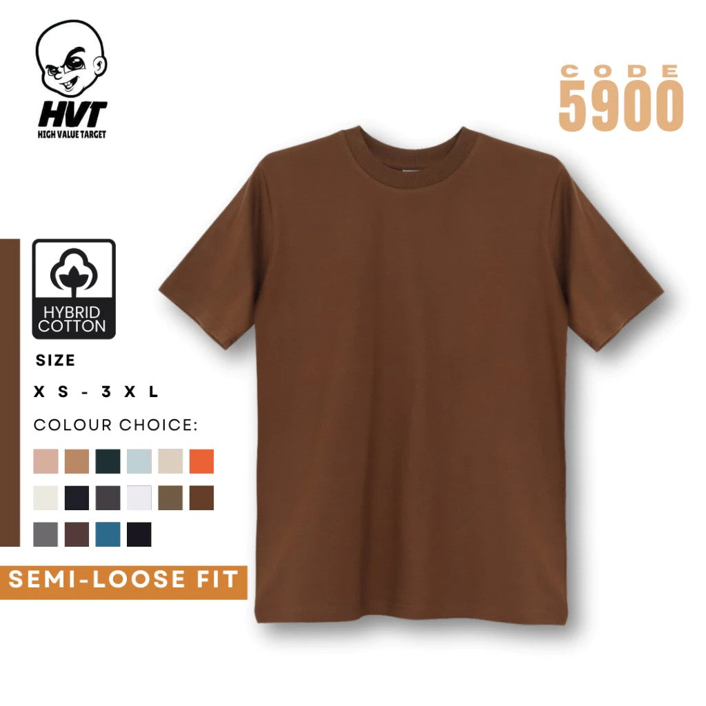 ELK - HVT Premium Quality Oversized Plain Crewneck T-shirts - Unisex Heavy Hybrid Soft Cotton Shirts - Menswear and women Casual Tshirt, PURE Cotton