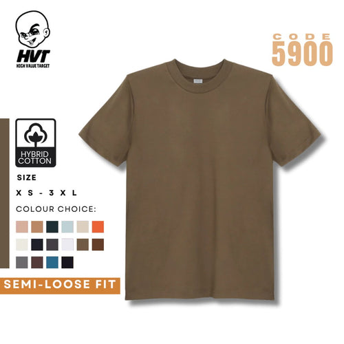 FATIGUE - HVT Premium Quality Oversized Plain Crewneck T-shirts - Unisex Heavy Hybrid Soft Cotton Shirts - Menswear and women Casual Tshirt, PURE Cotton
