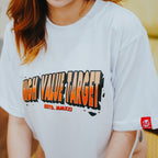 HIGH VALUE TARGET "GRIND ALL DAY " WHITE CVC COTTON UNISEX T-SHIRT