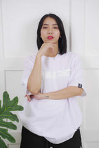 HIGH VALUE TARGET HIGH DENSITY PRINT WHITE ON WHITE CVC Cotton Unisex T-SHIRT