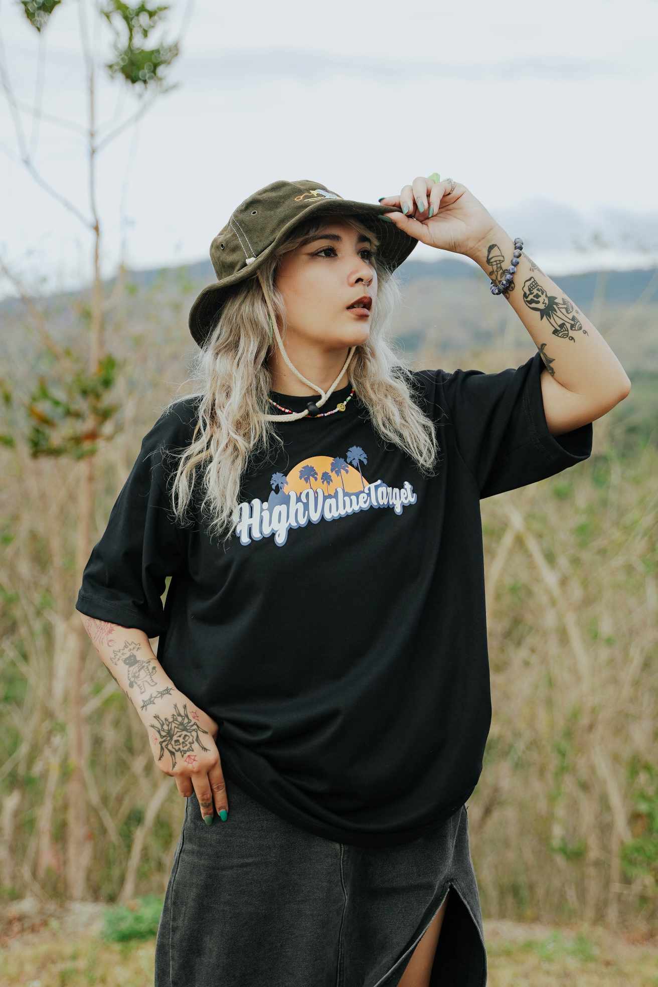 HIGH VALUE TARGET "HIGH RIDES" Black CVC Cotton Unisex T-Shirt