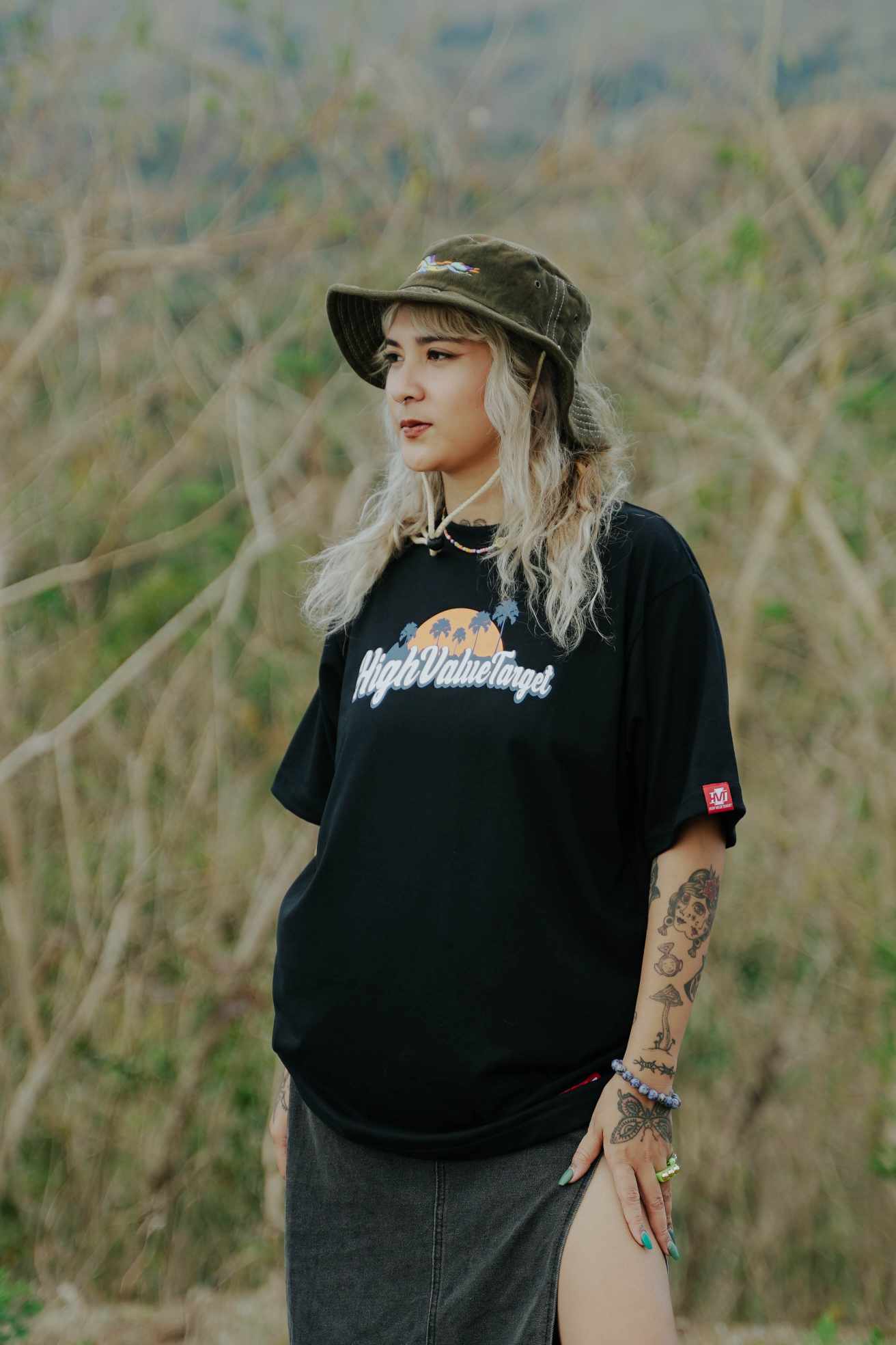 HIGH VALUE TARGET "HIGH RIDES" Black CVC Cotton Unisex T-Shirt