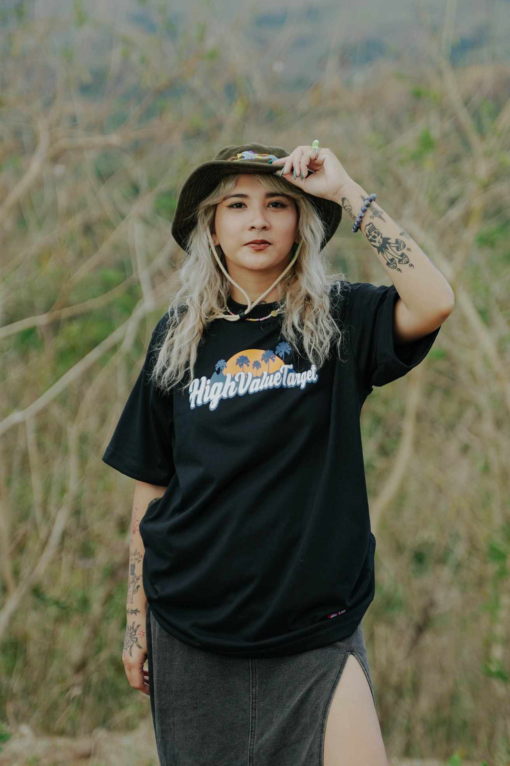 HIGH VALUE TARGET "HIGH RIDES" Black CVC Cotton Unisex T-Shirt