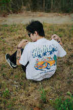 HIGH VALUE TARGET "HIGH RIDES" White CVC Cotton Unisex T-Shirt