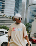 HIGH VALUE TARGET "HUSTLE or NOTHING" HUNTER X (BEIGE) PURE CVC Cotton T-Shirt - UNISEX