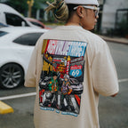 HIGH VALUE TARGET "HUSTLE or NOTHING" HUNTER X (BEIGE) PURE CVC Cotton T-Shirt - UNISEX