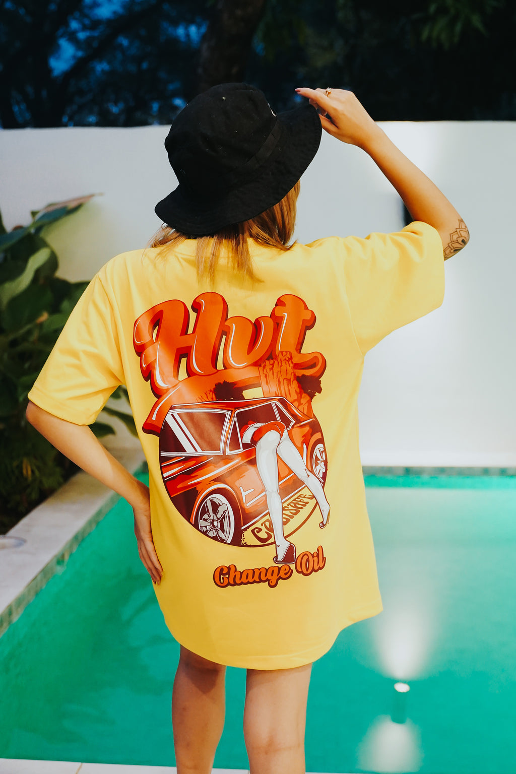 HIGH VALUE TARGET "HVT CHANGE OIL" YELLOW CVC Cotton Unisex T-SHIRT