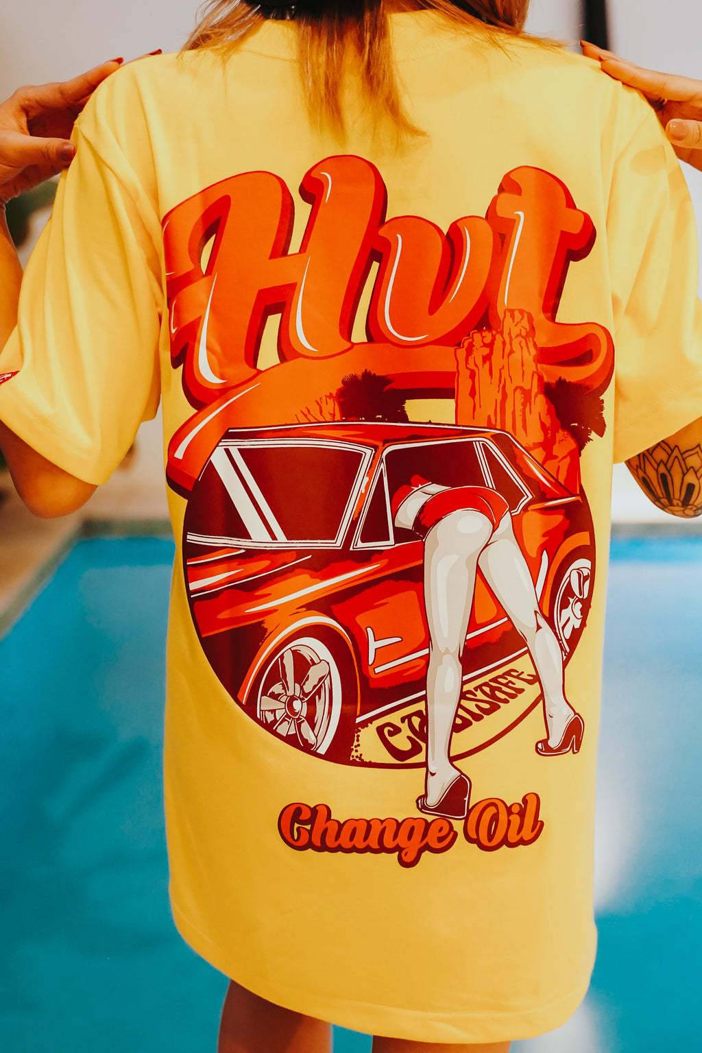 HIGH VALUE TARGET "HVT CHANGE OIL" YELLOW CVC Cotton Unisex T-SHIRT