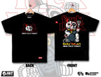 HIGH VALUE TARGET "LUCKY CAT " BLACK CVC COTTON UNISEX T-SHIRT