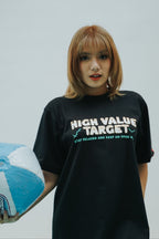 HIGH VALUE TARGET " HVT STAY RELAXED" BLACK CVC Cotton Unisex T-SHIRT