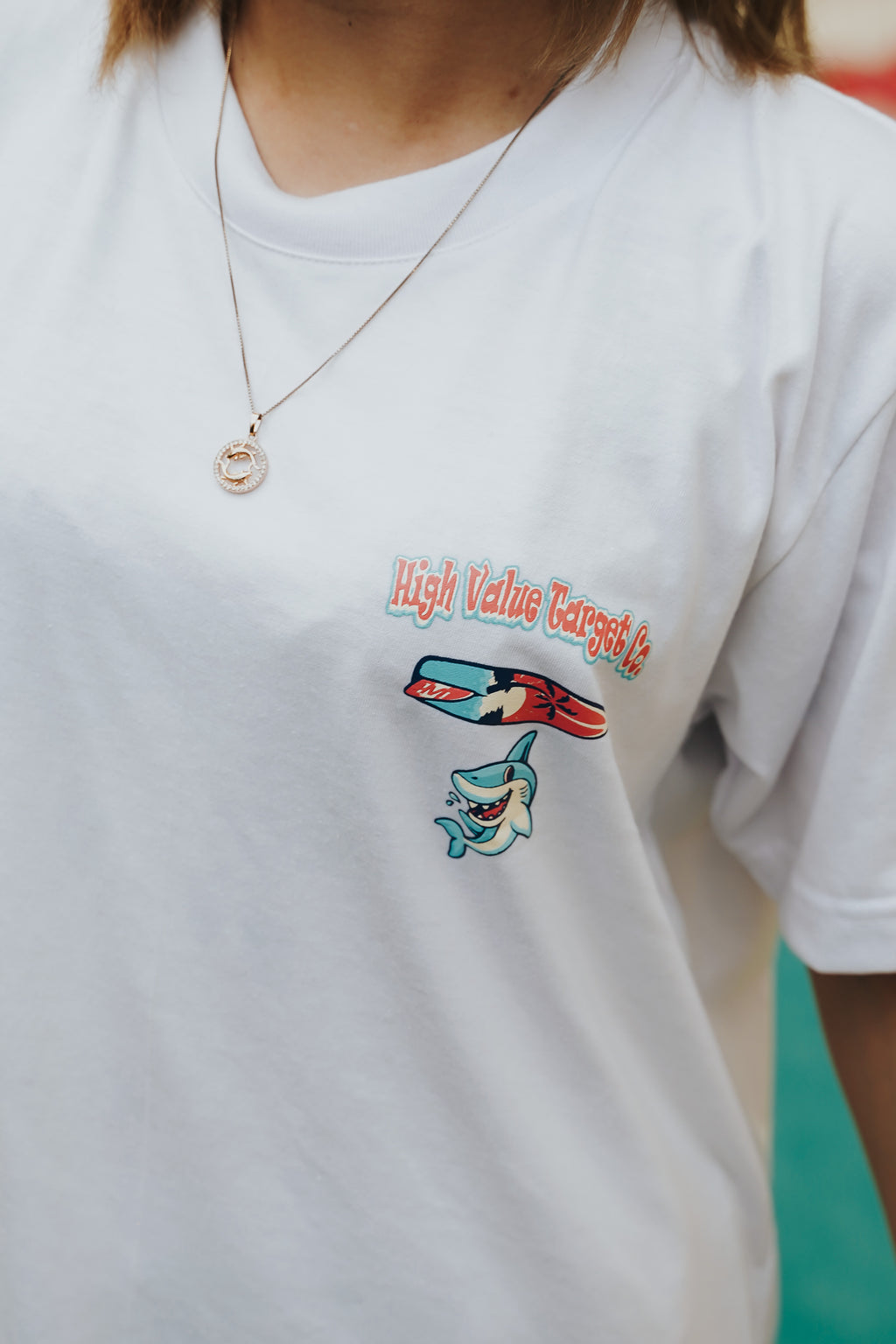 HIGH VALUE TARGET " HVT VACATION MODE ON" WHITE CVC Cotton Unisex T-SHIRT UNISEX