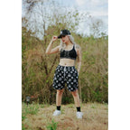 HIGH VALUE TARGET "HVT KUSH" MESH SHORTS - BLACK