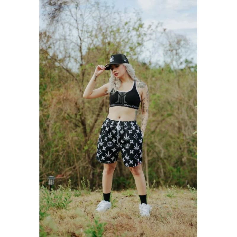 HIGH VALUE TARGET "HVT KUSH" MESH SHORTS - BLACK