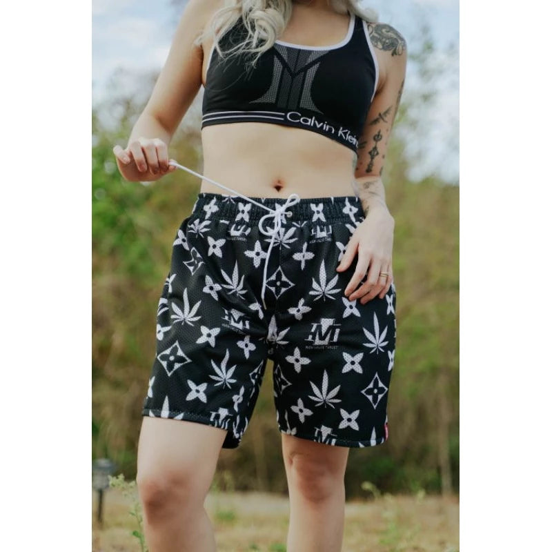 HIGH VALUE TARGET "HVT KUSH" MESH SHORTS - BLACK