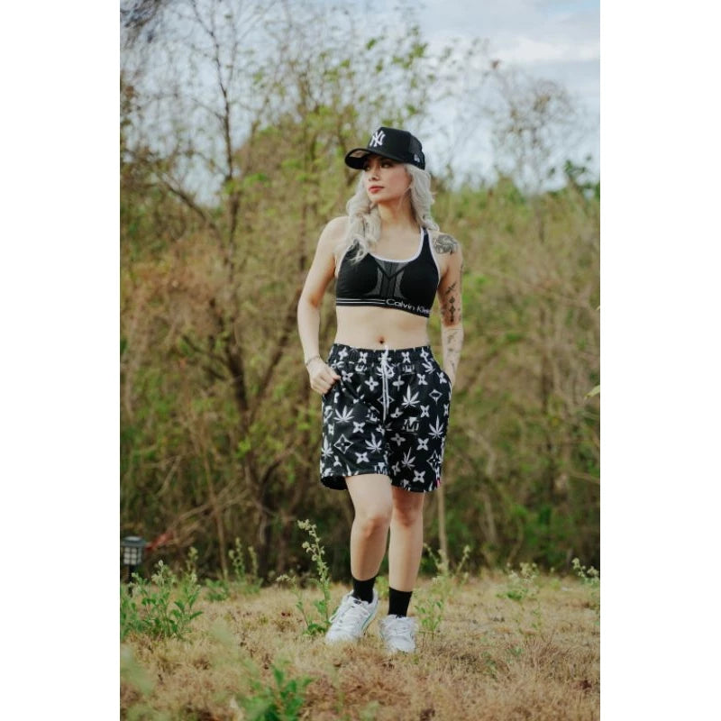 HIGH VALUE TARGET "HVT KUSH" MESH SHORTS - BLACK