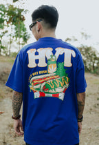 HIGH VALUE TARGET "JOLLY HOT KUSH" Blue CVC Cotton Unisex T-Shirt