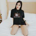 HIGH VALUE TARGET "LUCKY CAT " BLACK CVC COTTON UNISEX T-SHIRT