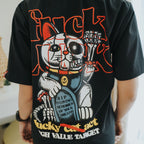 HIGH VALUE TARGET "LUCKY CAT " BLACK CVC COTTON UNISEX T-SHIRT