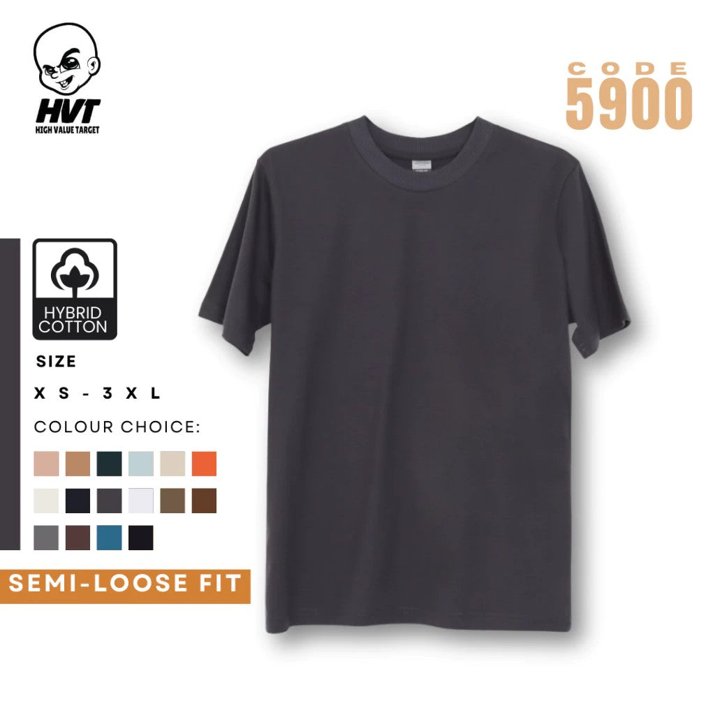 LAGOON - HVT Premium Quality Oversized Plain Crewneck T-shirts - Unisex Heavy Hybrid Soft Cotton Shirts - Menswear and women Casual Tshirt, PURE Cotton