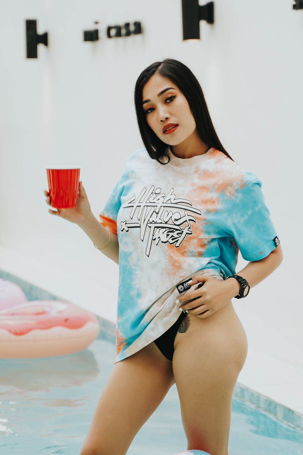 HIGH VALUE TARGET (MULTICOLOR TIE DYE) CVC Cotton Unisex T-Shirt