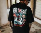 HIGH VALUE TARGET "NEVER TRUST BACK" (Black) CVC Cotton T-Shirt