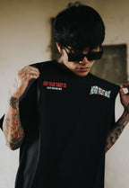 HIGH VALUE TARGET "NEVER TRUST BACK" (Black) CVC Cotton T-Shirt