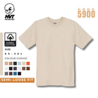 OAT - HVT Premium Quality Oversized Plain Crewneck T-shirts - Unisex Heavy Hybrid Soft Cotton Shirts - Menswear and women Casual Tshirt, PURE Cotton