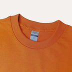 ORANGE - HVT Premium Quality Oversized Plain Crewneck T-shirts - Unisex Heavy Hybrid Soft Cotton Shirts - Menswear and women Casual Tshirt, PURE Cotton