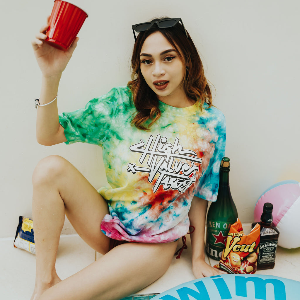 HIGH VALUE TARGET (HVT TIE DYE PASTEL VERSION 2) CVC Pure Cotton Unisex T-Shirt