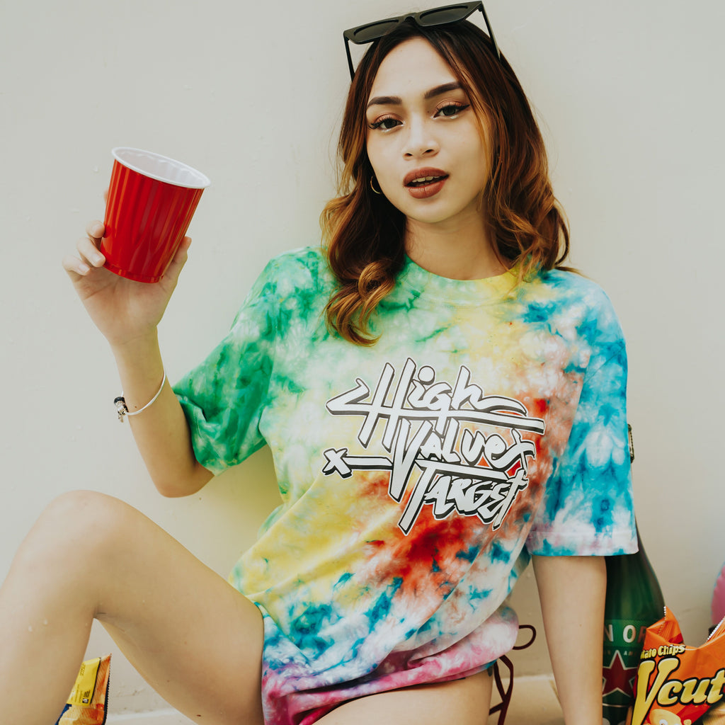 HIGH VALUE TARGET (HVT TIE DYE PASTEL VERSION 2) CVC Pure Cotton Unisex T-Shirt