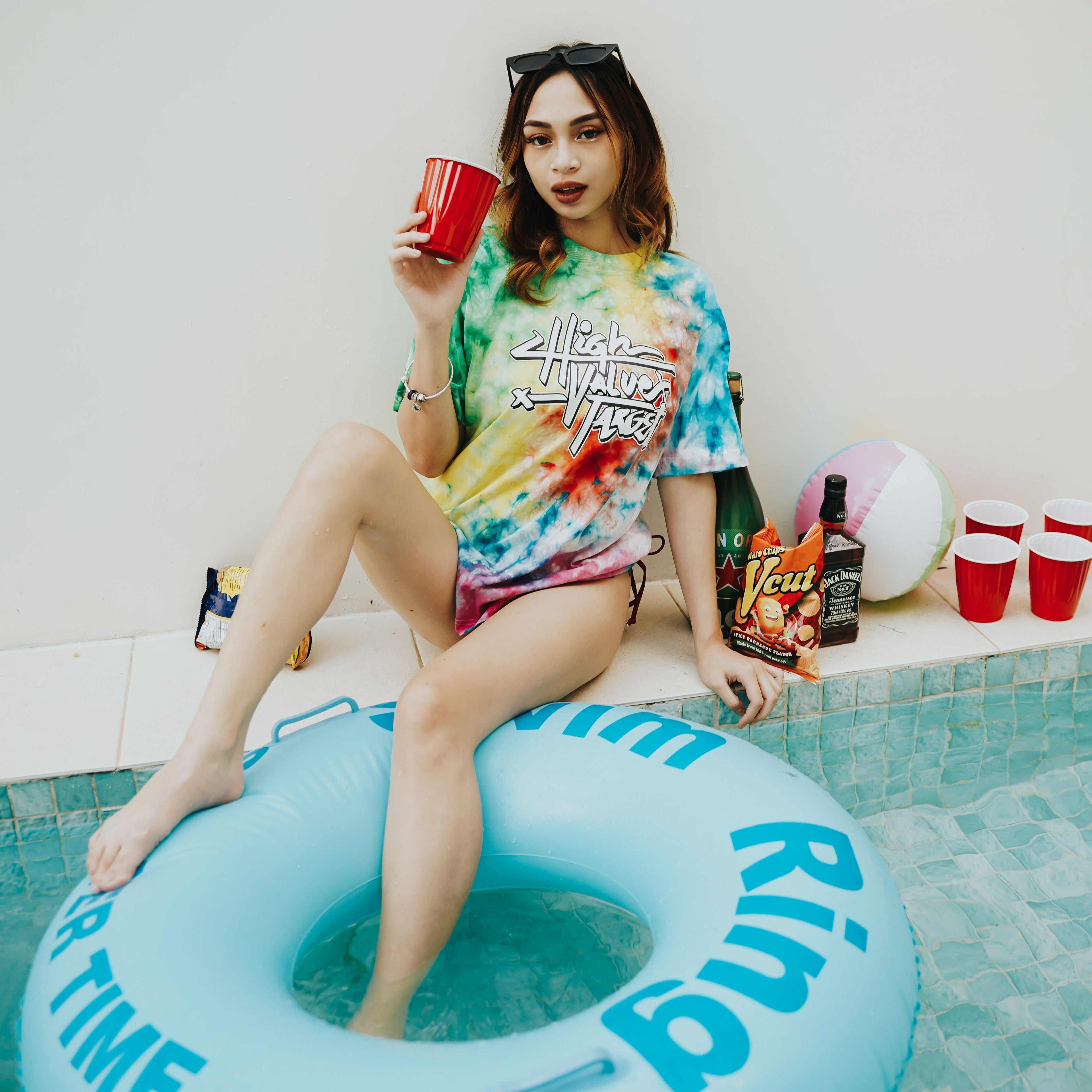 HIGH VALUE TARGET (HVT TIE DYE PASTEL VERSION 2) CVC Pure Cotton Unisex T-Shirt