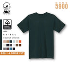PINE GREEN - HVT Premium Quality Oversized Plain Crewneck T-shirts - Unisex Heavy Hybrid Soft Cotton Shirts - Menswear and women Casual Tshirt, PURE Cotton