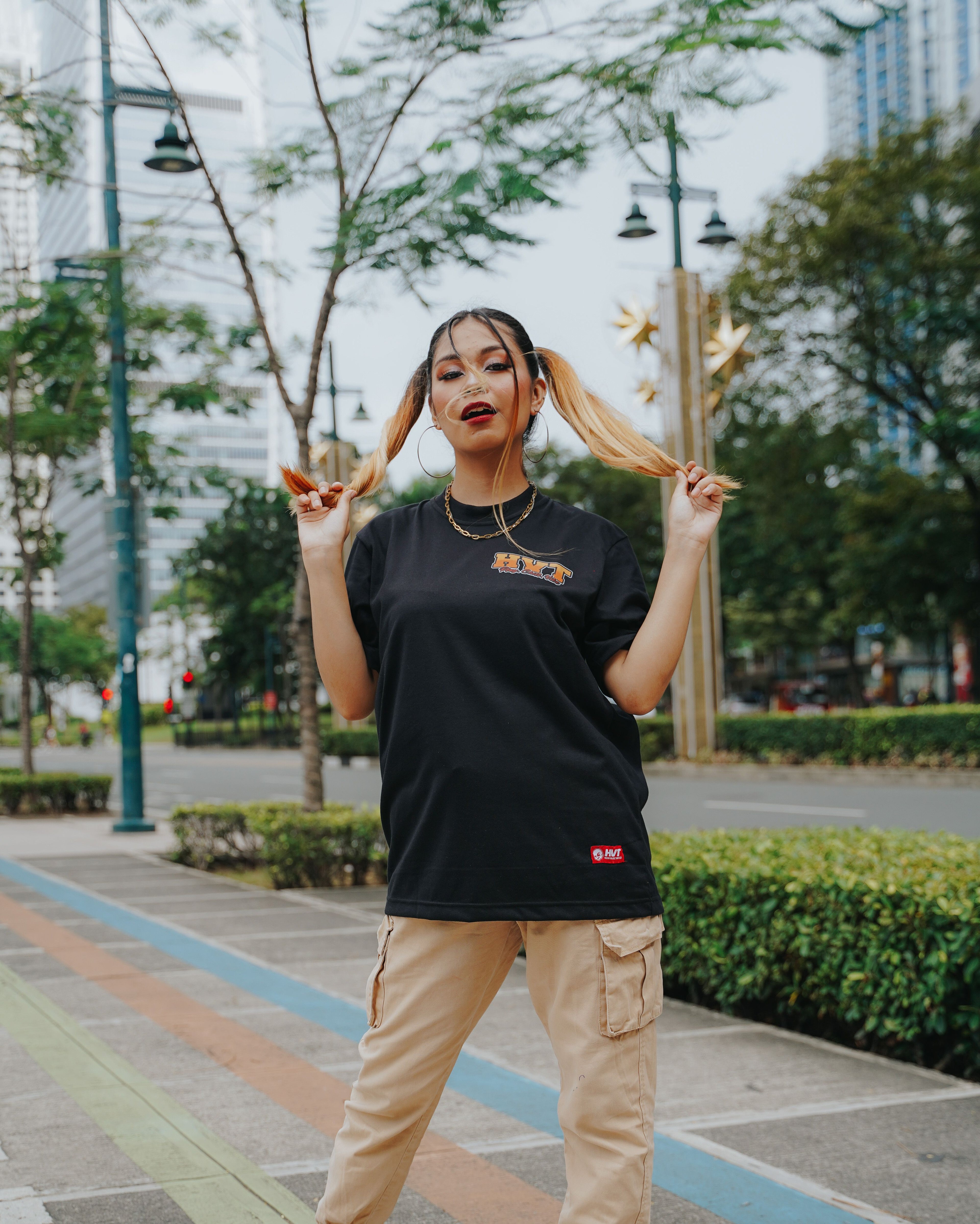 HIGH VALUE TARGET "HVT PLAY.CHILL.VIBE " (BLACK) CVC 100% Cotton T-Shirt - S to 2XL