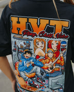 HIGH VALUE TARGET "HVT PLAY.CHILL.VIBE " (BLACK) CVC 100% Cotton T-Shirt - S to 2XL