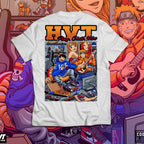 HIGH VALUE TARGET "HVT PLAY.CHILL.VIBE " (WHITE) CVC PURE Cotton T-Shirt - S to 2XL