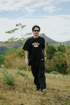 HIGH VALUE TARGET "REST N' CHILL " Black CVC Cotton Unisex T-Shirt