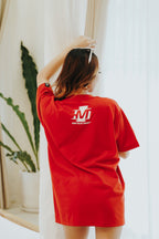 HIGH VALUE TARGET "SPRAY PAINT BIG PRINT" RED CVC COTTON UNISEX T-SHIRT