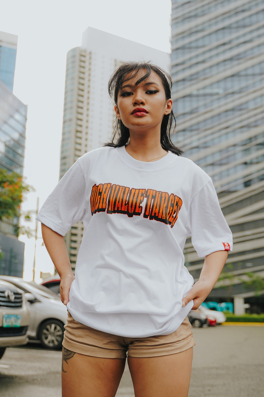 HIGH VALUE TARGET "STAY FOCUSED ON THE MISSION " (WHITE) CVC 100% Cotton T-Shirt - UNISEX