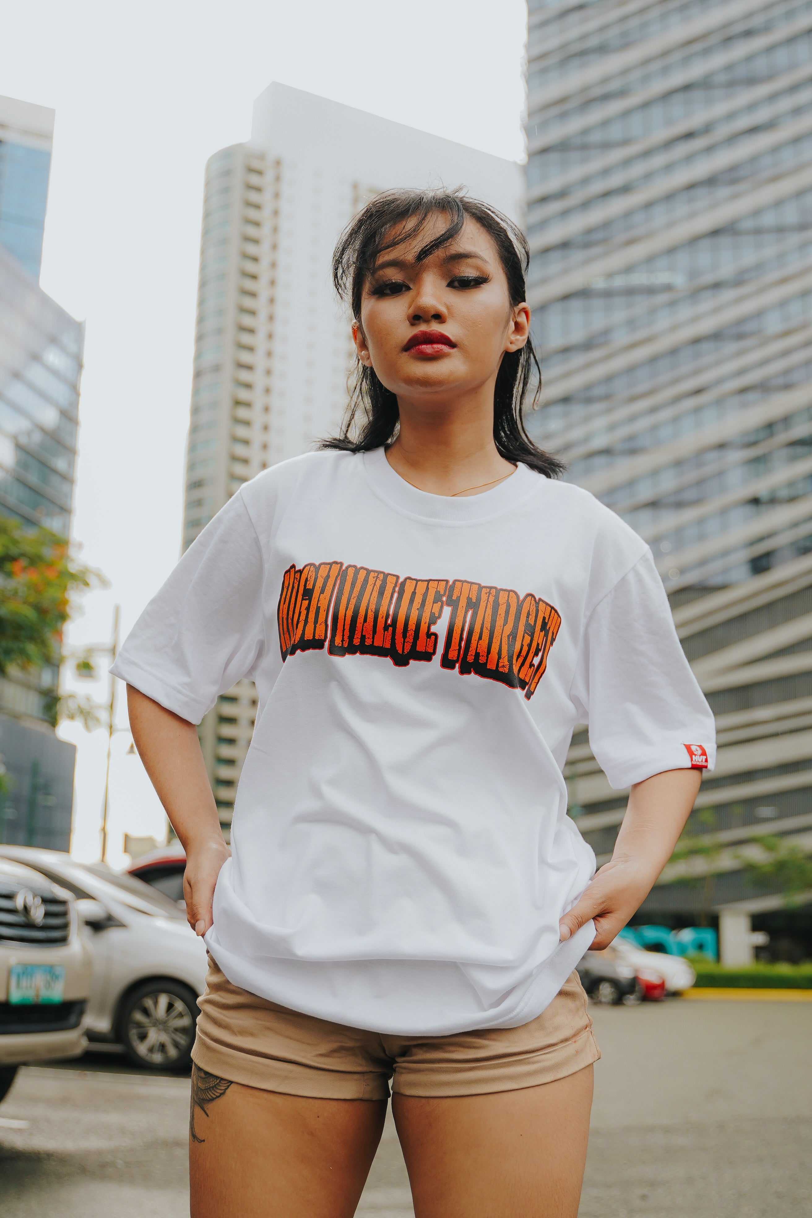 HIGH VALUE TARGET "STAY FOCUSED ON THE MISSION " (WHITE) CVC 100% Cotton T-Shirt - UNISEX