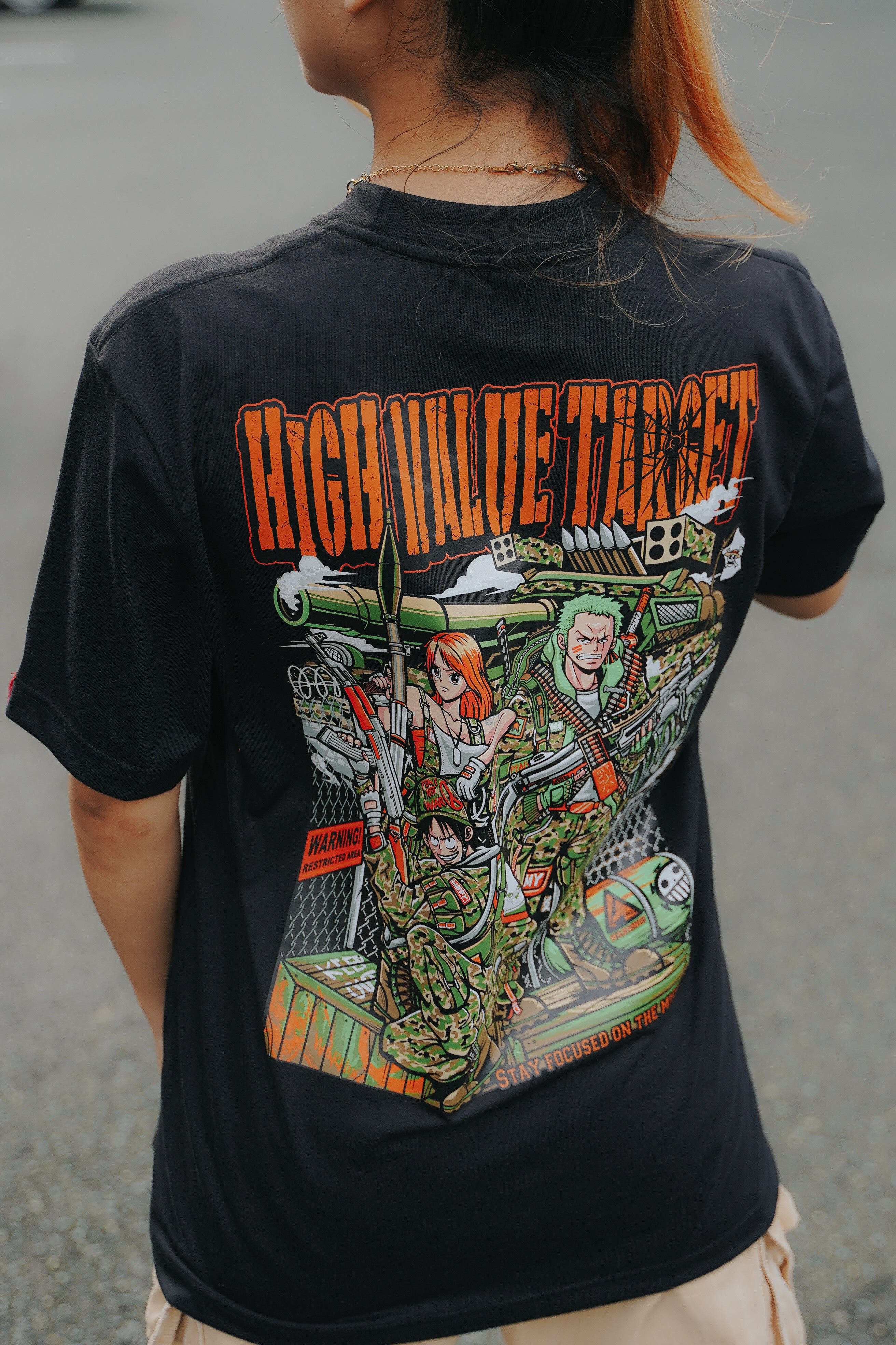HIGH VALUE TARGET "STAY FOCUSED ON THE MISSION " (BLACK) CVC PURE Cotton T-Shirt - UNISEX
