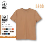 TAUPE - HVT Premium Quality Oversized Plain Crewneck T-shirts - Unisex Heavy Hybrid Soft Cotton Shirts - Menswear and women Casual Tshirt, PURE Cotton