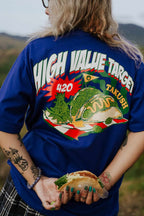 HIGH VALUE TARGET "TAKUSH" BLUE CVC Cotton Unisex T-Shirt